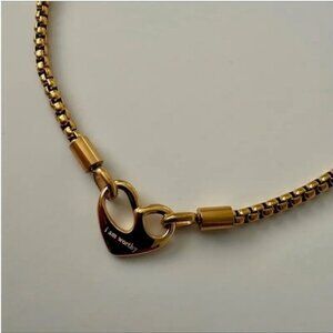 New! Anthropologie 18K Gold Plated “I Am Worthy” Necklace (3028) NWOT